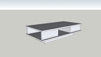 Mesa de centro - texturado branco - FLORENÇA