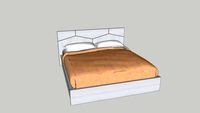 Cama casal - colchão 1800 - base texturado branco - FLORENÇA