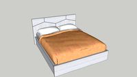Cama casal - colchão 1600 - base texturado branco - FLORENÇA