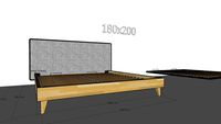 180x200 Berke. Łóżko Bed. Slimwood
