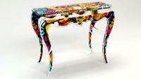 CONSOLE STREET ART JAUNE Acrila Furniture