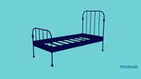 CAMA DE FERRO SOLTEIRO ESTILO PATENTE MARINHO - MIMOO TOYS