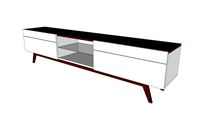 Rack Classic I 2 GV Off White com Freijó Touch 218 cm - Mobly