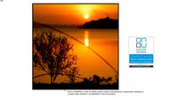 Quadro Quadrado Pôr do Sol na Represa
