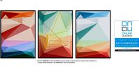 Composição de 3 quadros Abstratos Coloridos