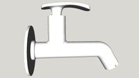 ARBO PS-1703 Long Nose Bib Tap With Wall Flange
