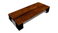 TABLE BASSE ARABESQUES.