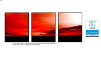 Quadro Múltiplo entardecer vermelho