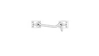 latch, swinging hook, 5 in. long, McMaster-Carr 1727A4