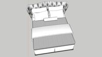 Tufted Headboard queen Size Bed