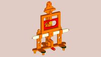 Hand-cranked wood model of Alternative Crankshaft Mechanism