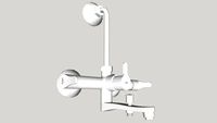 ARBO PR-2122-B Side Handle Wall Mixer 3 In 1 With Wall Flange