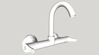 ARBO PR-2113 Side Handle Sink Mixer With Swivel Spout Wall Mounted