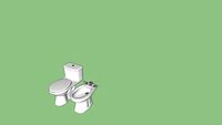Inodoro largo con mochila + bidet