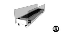 Lareira Ecológica Portátil 140cm Branca