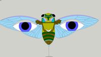 Cicada stained glass