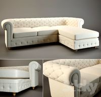 Horchow Warner Linen Sectional Sofa