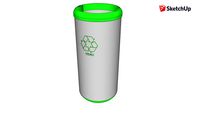 Lixeira Inox Tramontina Cápsula Selecta Plus Aro Verde e Base Preta em polipropileno Ref.: 94539/225