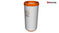 Lixeira Inox Tramontina Cápsula Selecta Plus Aro Marron e Base preta em polipropileno Ref.:94539/223