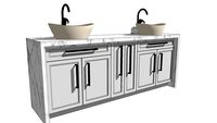 Jack n Jill Marble Vanity