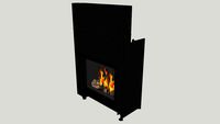 Barbas Evolux 70-55 with 4-sided frame with firescreen