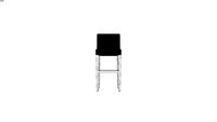 Tabouret de bar en synthétique et bois - Matias