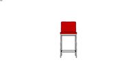 Tabouret snack rembourré en métal et synthétique - Villa
