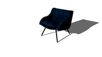 JOYCE, Fauteuil vintage en tissu bleu, Maisons du monde, ref : 155943, prix : 269,90