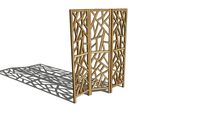 Biombo Avaline de madera maciza de teca 135 x 180 cm
