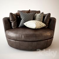 Snuggle Swivel Chair Leather