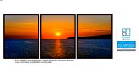 Quadro Múltiplo pôr do sol em mar aberto Santos