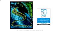 Quadro decorativo abstrato azul e verde