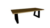 Table CASSIS en chêne massif - pieds trapèze 10x10