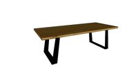 Table CASSIS en chêne massif - pieds penchés 14A10x1,2