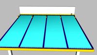 Detalhe de montagem de um Carport Perfis de Aluminio + Policarbonato