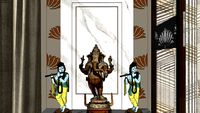 Uber Luxury Pooja Unit Design for a villament. Renovation Interio Model.