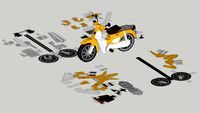 Paperless paper craft HONDA CUB