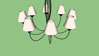 Lustre 8 pontas dourado