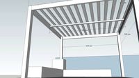 Aluminium slatted frame pergola
