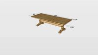 Rustic Trestle Dining Table