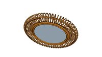 Miroir rotin Tarsile, rond Ø60 cm