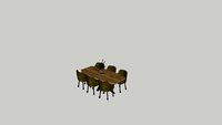 Dining table with dining chair Checker PMP furniture