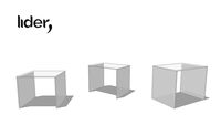 Mesa lateral Ninho Glass