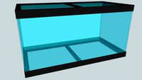 All-Glass Brand 50g 36'L x 18'W x 19'H Aquarium