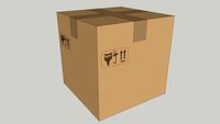 Cardboard carton, sealed