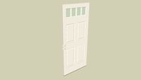 Entry Door: 6'8' x 3', 4 panel 4 lite w/ holes for door knob & deadbolt