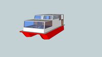 powered variation of the pontoon boat houseboat