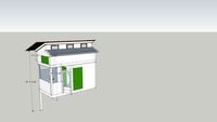 Shed with new post