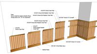 Marlite Plank - Wainscot Installation Mockups with Wood Trim Profiles