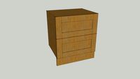 WIDE FRAME OAK KITCHEN RANGE - 2 PAN DRAWER
